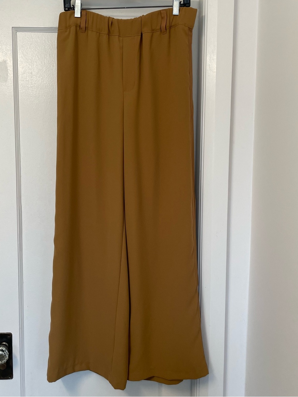 NWOT Anthropologie Wide-Leg Pants in Mustard Brown